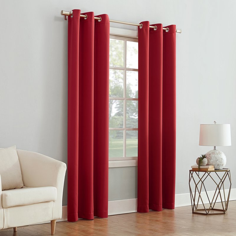 Blackout Curtain Panel with Grommet Top - Light Blocking Window Drapes