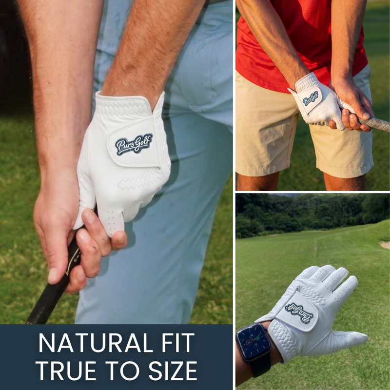 Men's Golf Gloves with Ball Marker - Cabretta Leather, Multi-Pack