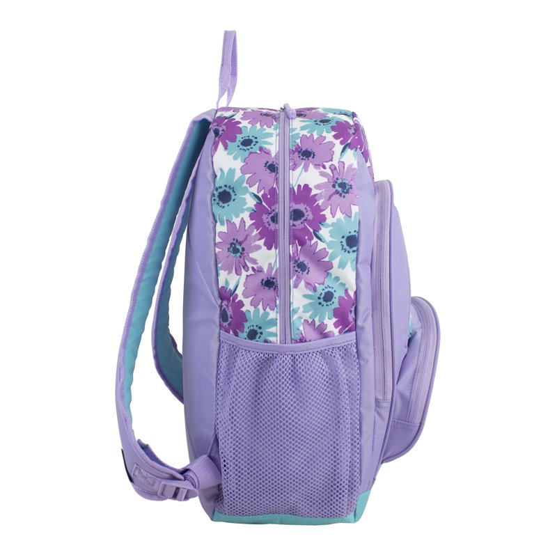 Unisex Spring Floral Triple Pocket Backpack - Spacious School & Gym Bag