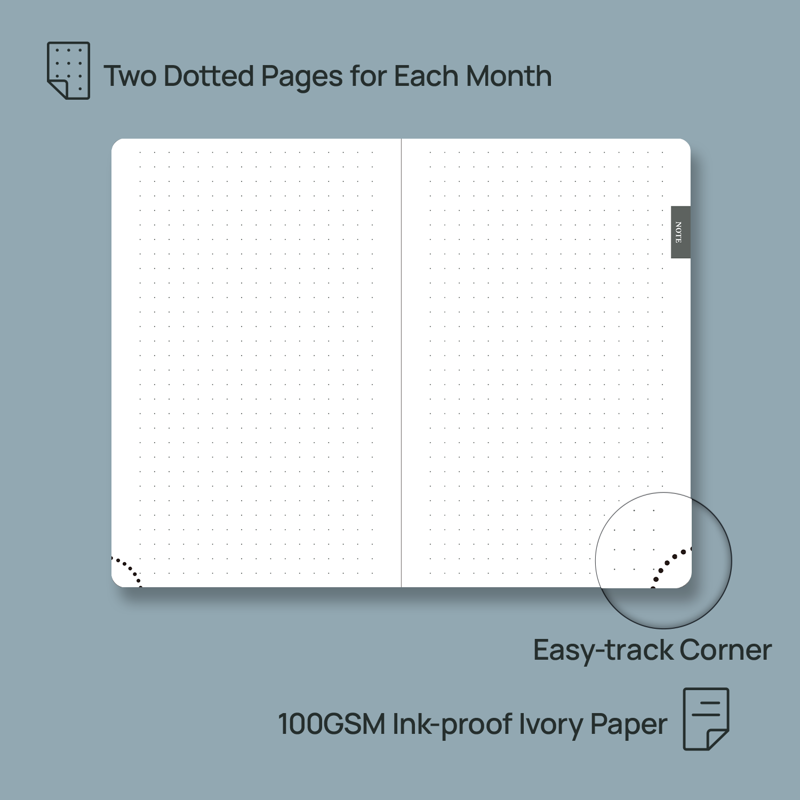 Monthly Planner 2027-2028 Pocket Calendar Book - 2-Year Slim Leather Organizer