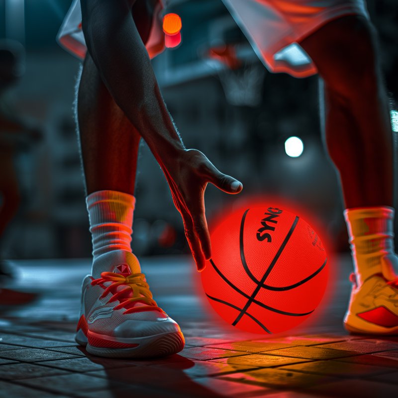 Glow in The Dark LED Basketball - Official Size 7 for Night Play & Outdoor Sports