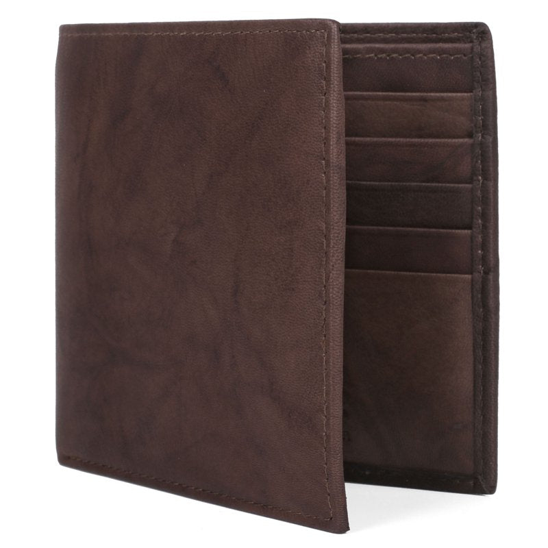 Men's Leather Wallet with Card Slots & Key Holders - Multiple Colors