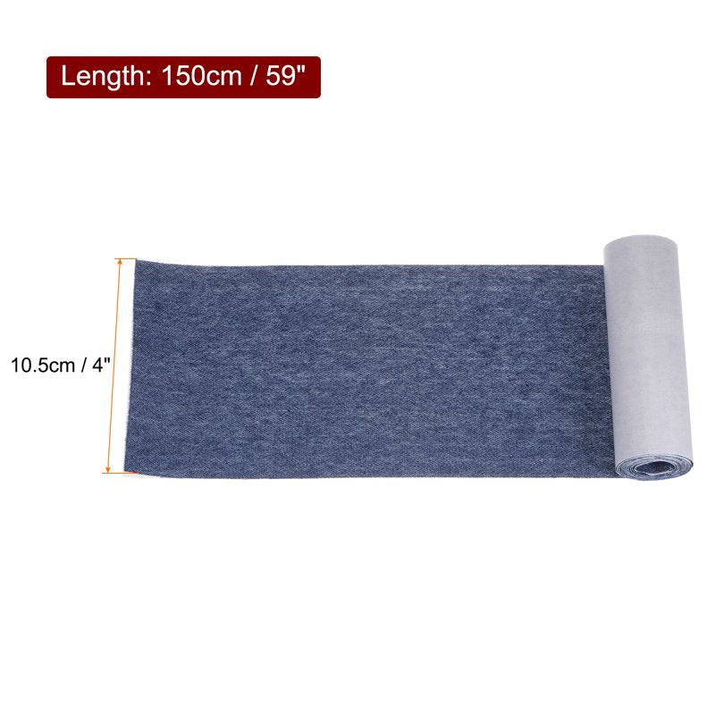 Denim Iron-On Patches for Clothing Repair and Decoration 4x59 Inches Dark Blue