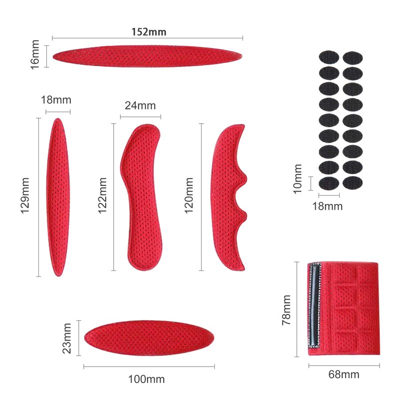 Helmet Padding Set - Universal Foam Replacement Pads for Helmets & Kids Helmets