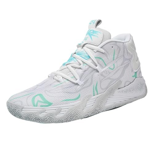 Unisex High-Top Basketball Shoes - Vibrant Colors, Cushioning & Anti-Slip Sole