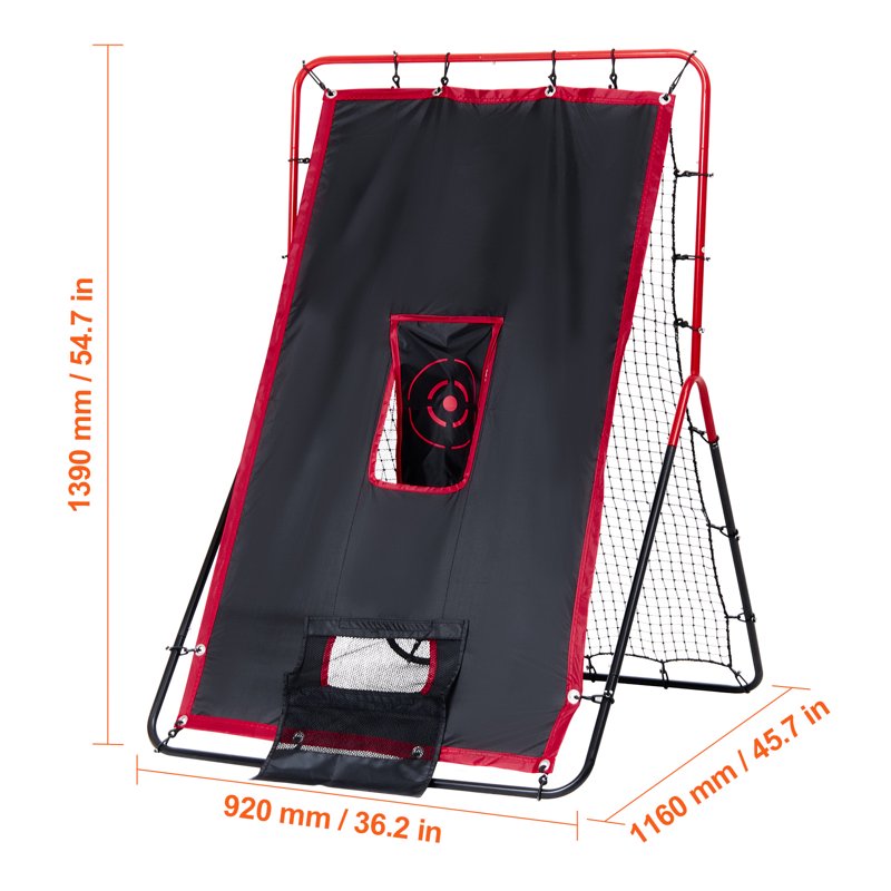 Baseball & Softball Rebound Net 3.5x4.5 ft PitchBack Trainer for Fielding & Throwing Drills