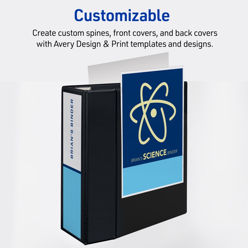 Heavy-Duty 5-Inch Ring Binder with EZD Rings, White, 1050 Pages