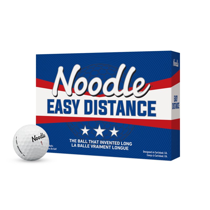 Golf Balls 12 Pack - Noodle Easy Distance Durable White Golf Balls