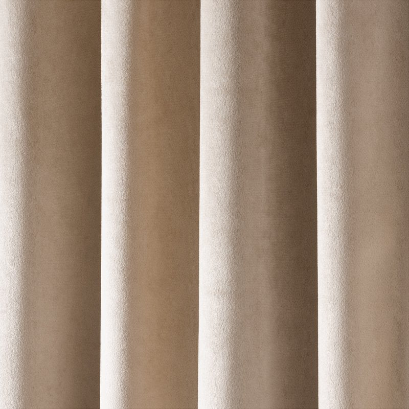Velvet Curtain Panel Pair - Room Darkening Linen 50x63 Inches, Back Tab