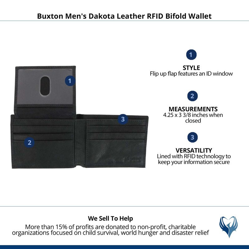 Men's Credit Card Billfold Wallet - Genuine Leather, Multiple Colors
