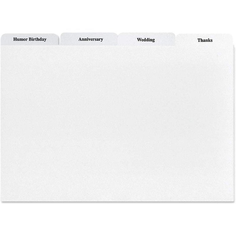 Greeting Card Organizer Box Holds 140+ Cards with Dividers & Labels