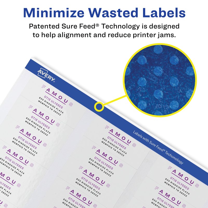 Bulk Address Labels - 2/3 x 1-3/4 Inch Printable Sticker Sheets, 600 Labels per Pack