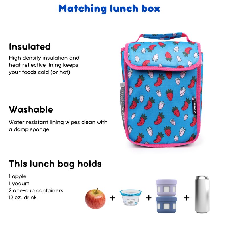 Kids Rolling Backpack with Insulated Lunch Bag - School & Travel
