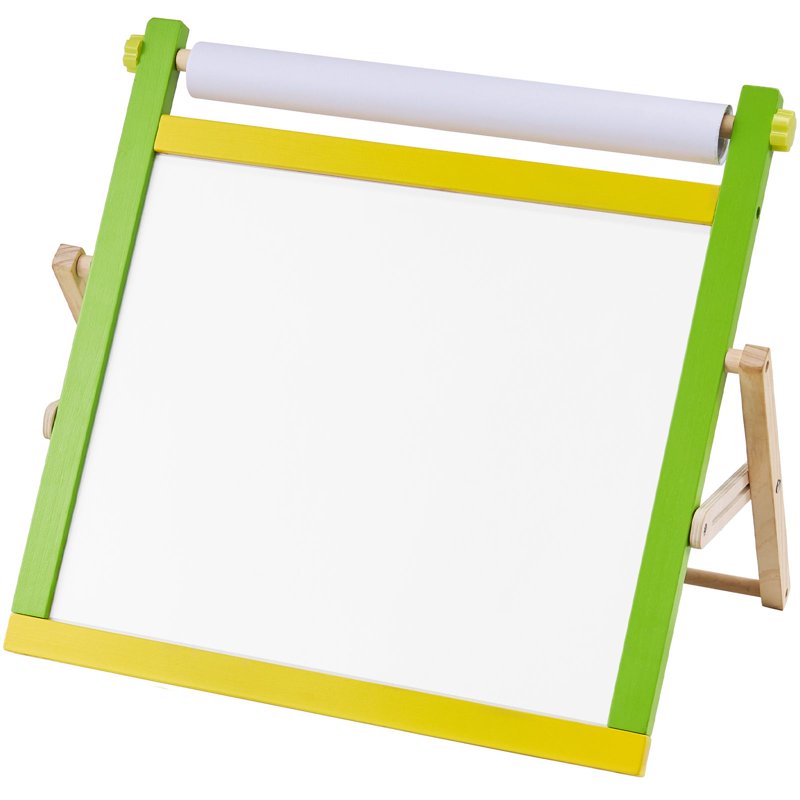 Kids Art Easel 3-in-1 Wooden Double-Sided Drawing Board with Whiteboard & Chalkboard