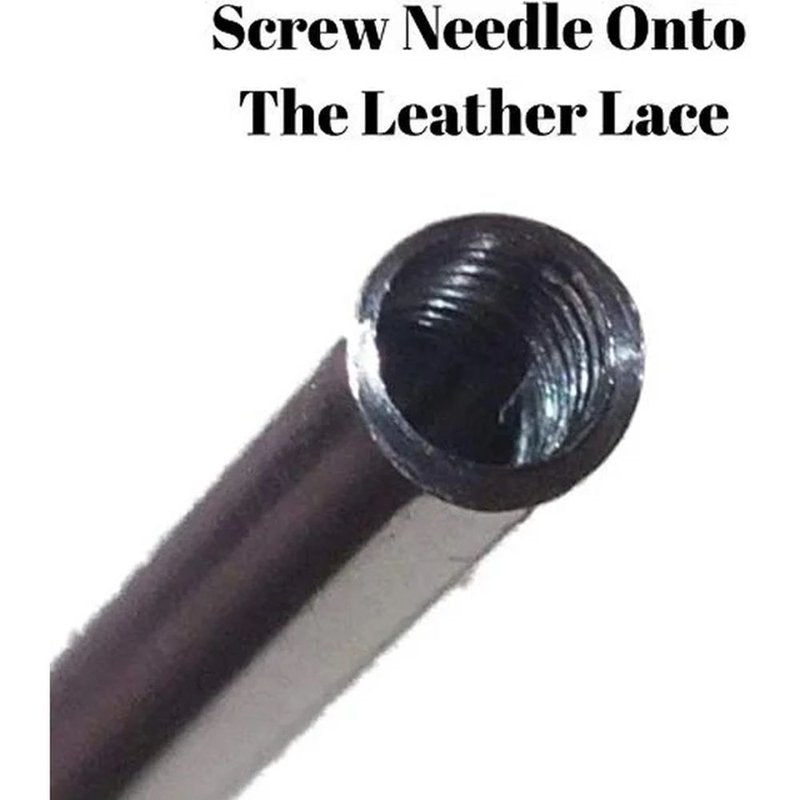 Baseball & Softball Glove Repair Kit with Leather Laces & Needle - Black