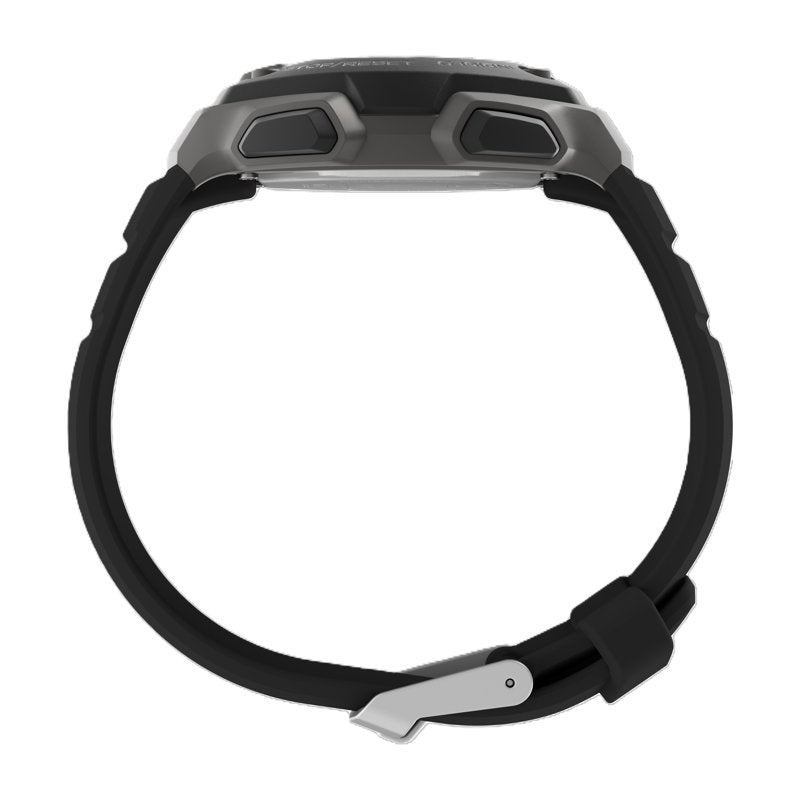 Men's Sport Watch with 30-Lap Stopwatch - Black Silver Timex Ironman