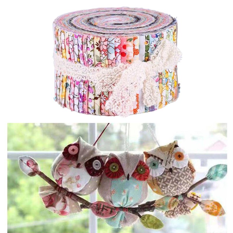 Multicolor Quilting Fabric Strips Set for Sewing & Crafting - 36 Pieces