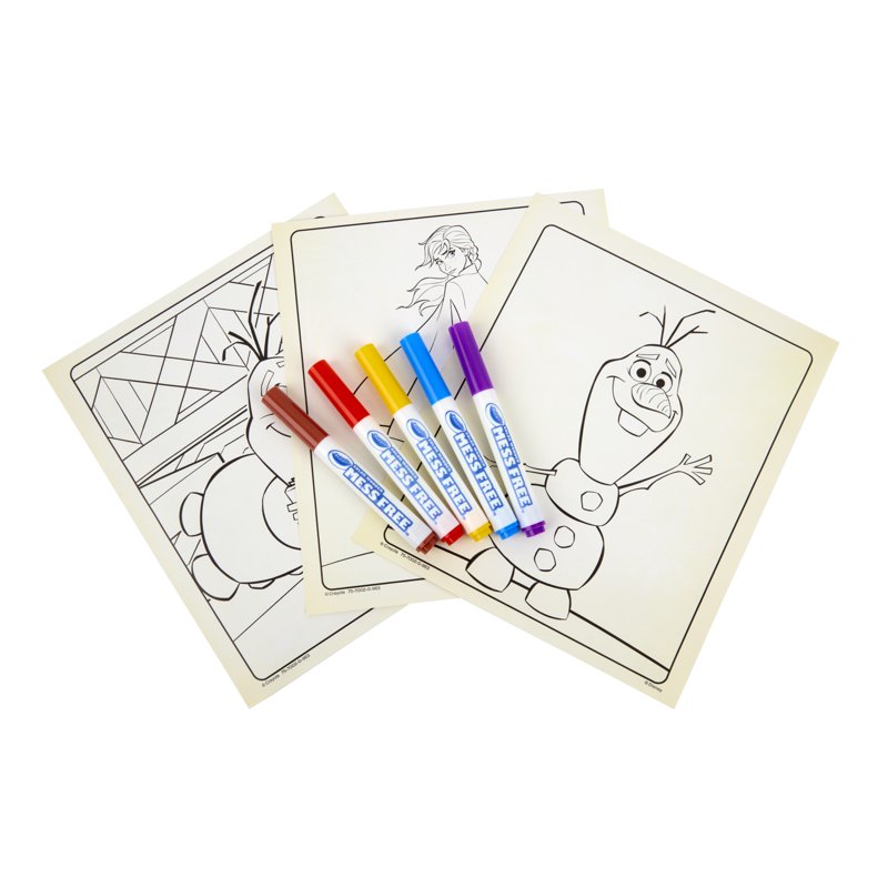 Color Wonder Frozen Coloring Set with 18 Pages & Markers - Mess-Free Kids Art Kit