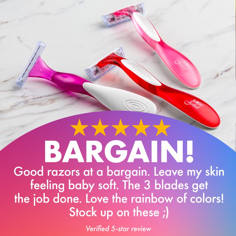 Disposable Women's Razors with Aloe Vera & Vitamin E - 8 Pack