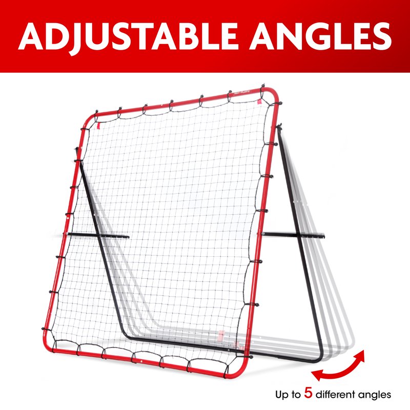 Net Playz 60 in Soccer Rebounder Training Net - 5x5ft Kick-Back Practice with Carry Bag