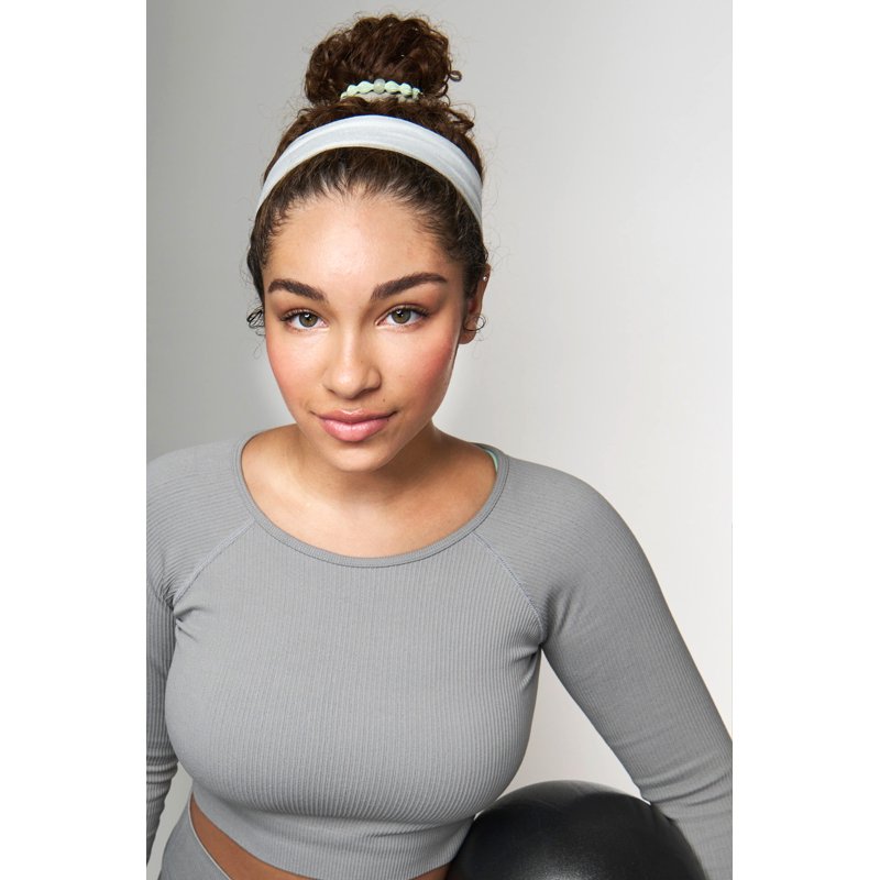Athletic Hair Wrap Pre-Wrap Sweatband Black & White 2 Pack - Tearable Sport Headband