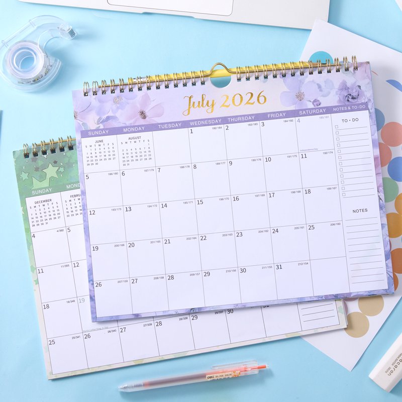 18-Month Wall Calendar July 2026 - December 2027, 11x8.5 Inch, Spiral-Bound