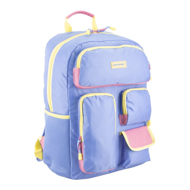 Unisex 18.5-Inch Cargo Backpack with Multiple Pockets and Water-Resistant Bottom