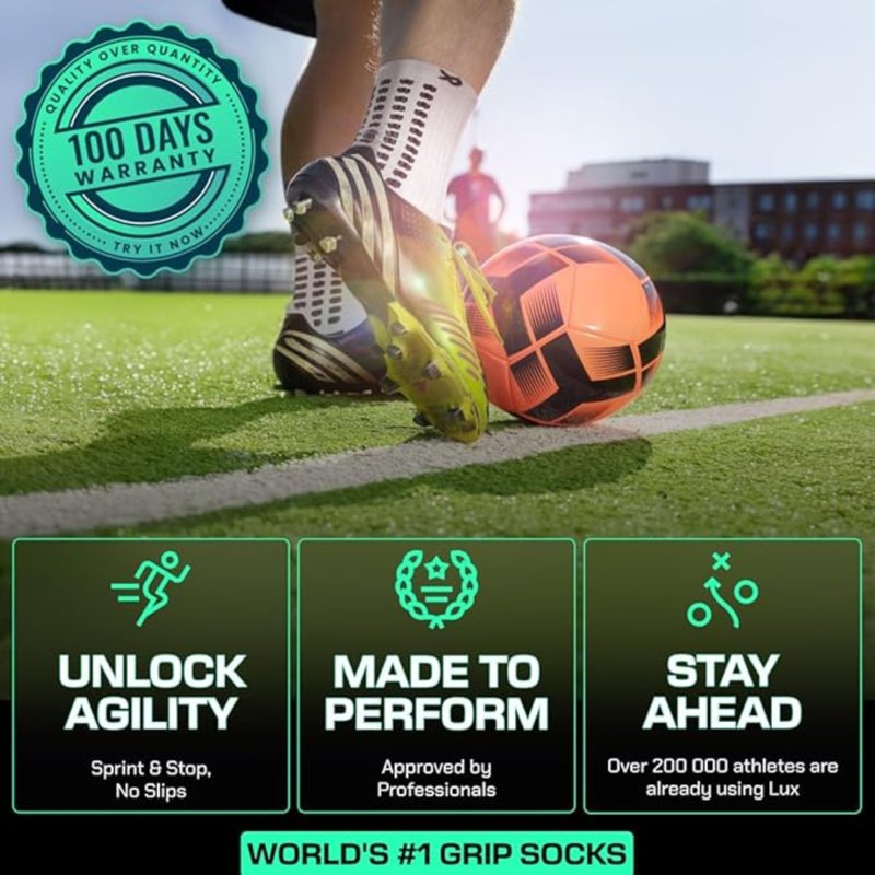 Soccer Grip Socks Anti Slip Knee-High Athletic Socks for Football and Training