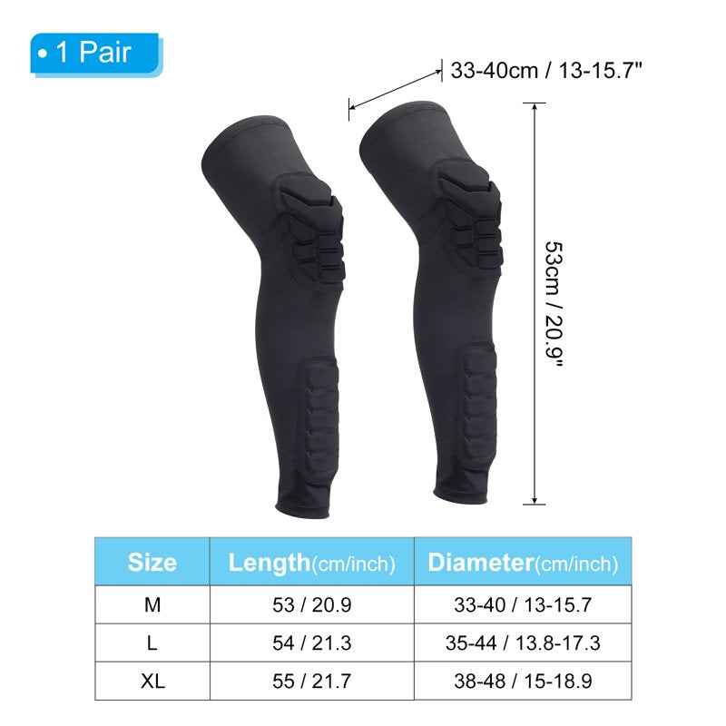 Youth & Adult Baseball Sliding Knee Pad Compression Leg Sleeves - 2 Pack