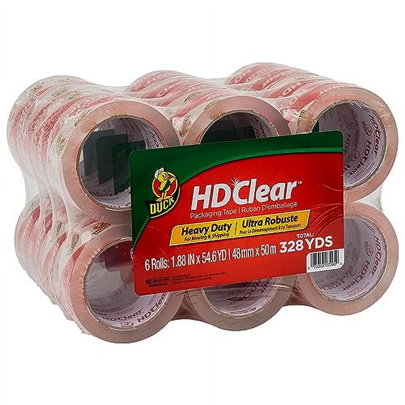 Duck HD Clear Heavy Duty Packing Tape - 1.88 in x 55 yd, 24 Rolls