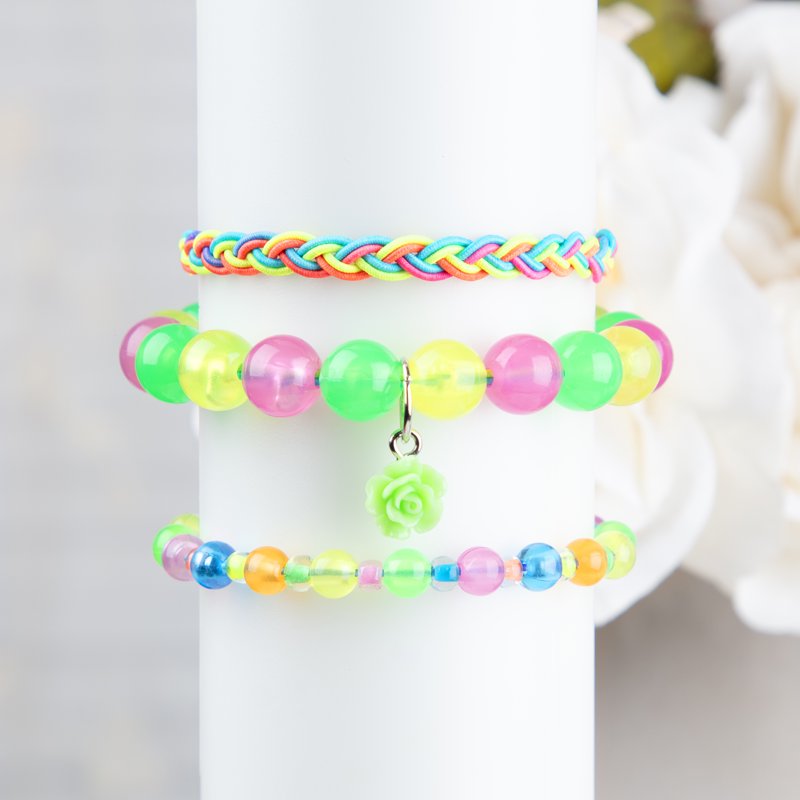 Neon & Pastel Rainbow 1mm Elastic Bracelet Stretch Cord 150ft Pack