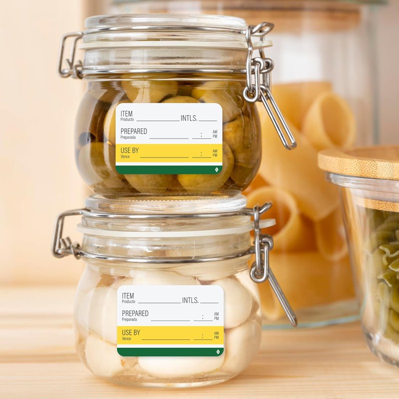 300pcs Food Shelf Life Labels - Removable Adhesive, 2x3 Inches