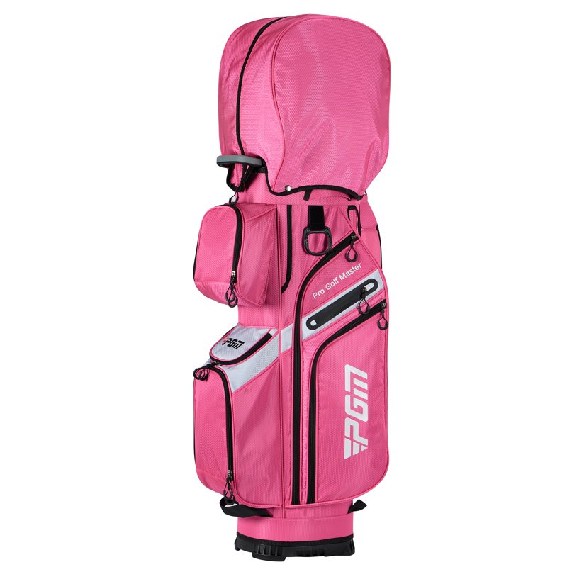 PGM Women's Golf Cart Bag 14-Way Organizer Silent Top Waterproof - Pink
