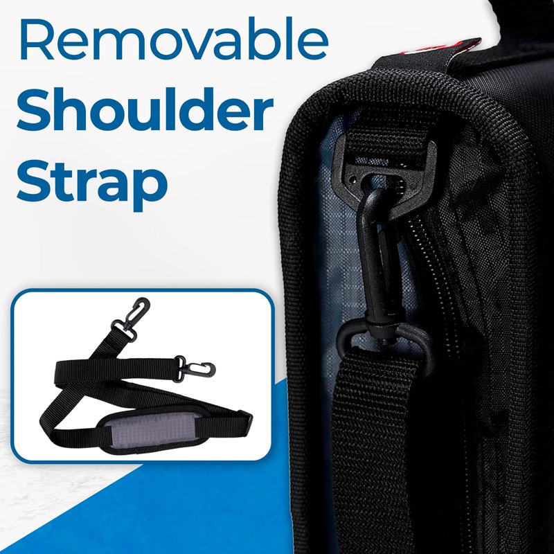 Zipper Binder with 2-Inch O-Rings, Multiple Pockets, Shoulder Strap
