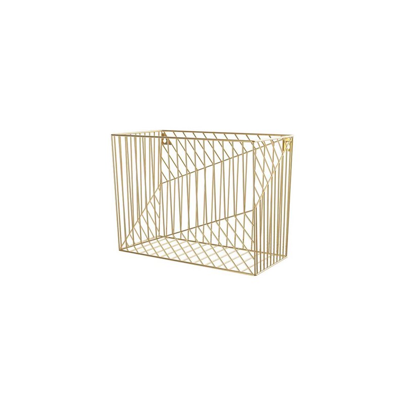 Gold Hanging File Basket for Office & Desk Organization