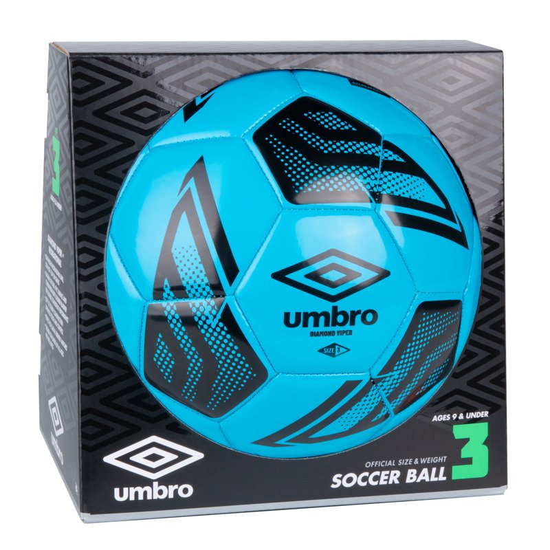 (4 Pack) Umbro Diamond Viper Size 3 Soccer Ball, Blue — Variation 3, Blue