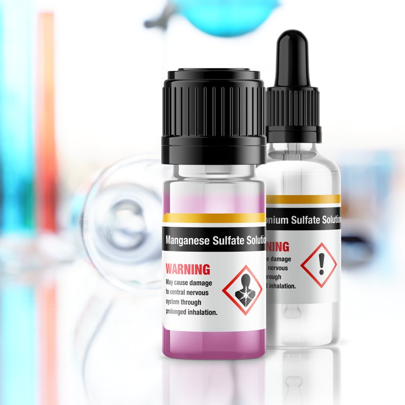 GHS Chemical Labels for Laser Printers Waterproof & Chemical-Resistant 1x2-1/2 Inch 600 Labels
