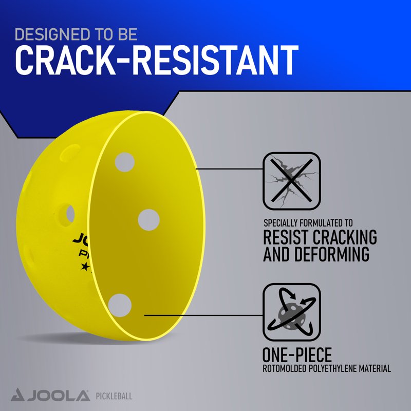 JOOLA Primo Pickleball Balls 100 Pack - 3-Star Tournament Outdoor/Indoor