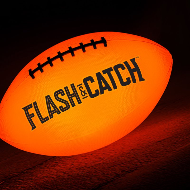 Light-Up Football - Glow-in-the-Dark Outdoor Sports Ball for Kids & Teens