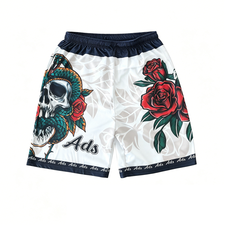 Men's 5 Pack Casual Graphic Athletic Shorts - Quick Dry Mesh, Elastic Waist, Multi-Print Streetwear & Beach Shorts