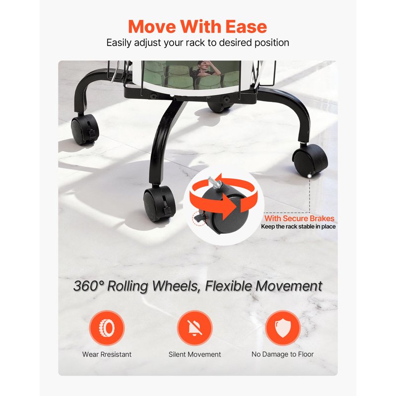 Rotating Greeting Card Display Rack with 32 Pockets & 360° Spin Stand