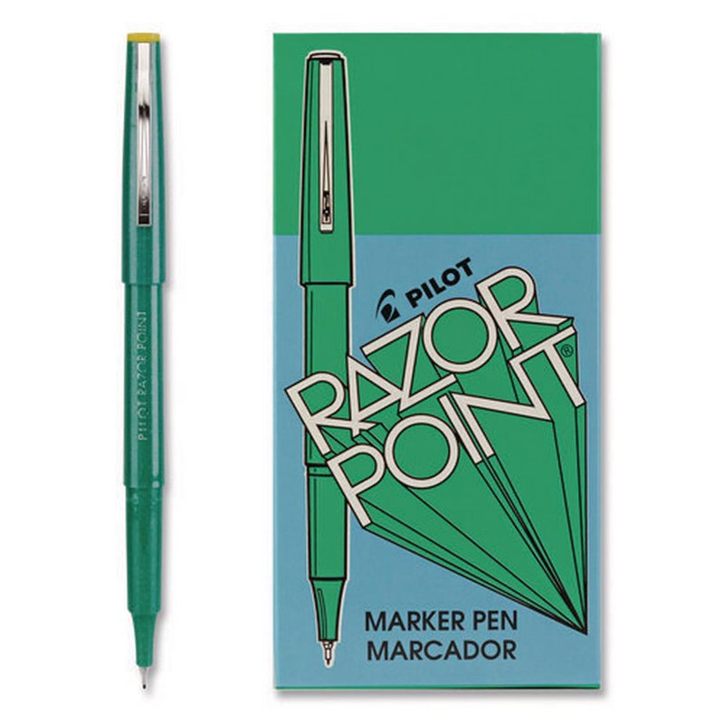 Pilot Razor Point Marker Pens - Ultra-Fine Tip, 1 Dozen for Precise Writing