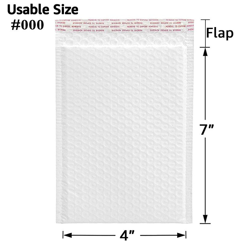 Poly Bubble Mailers with Reinforced Sealing Flap - Multiple Sizes & Quantities
