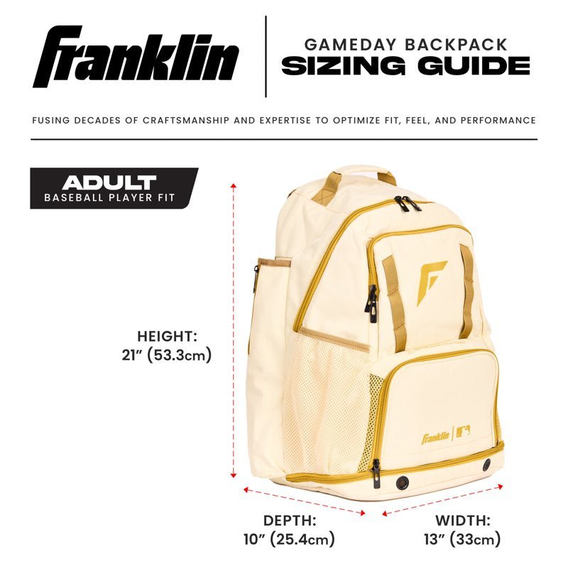 Baseball Softball Gear Backpack with Dual Bat Sleeves Water-Resistant Nylon