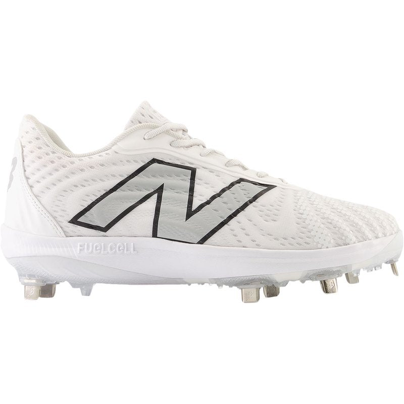 Men's Baseball Cleats FuelCell 4040v7 Low Metal Spikes White Grey