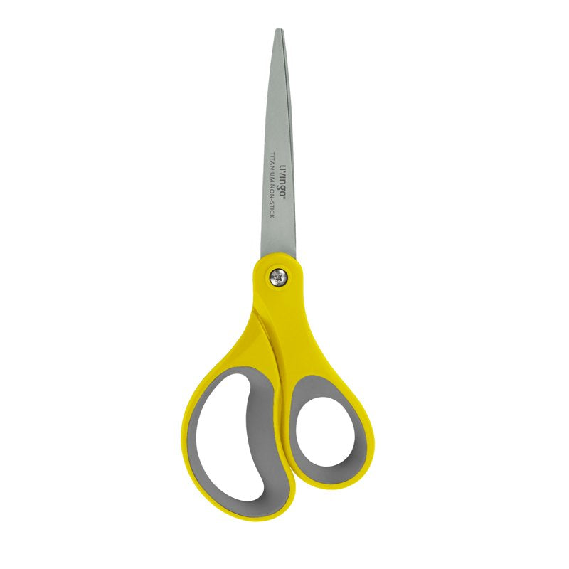 72 8" Office Scissors, Titanium Non-Stick Blades, Yellow Handles - 2 Pack