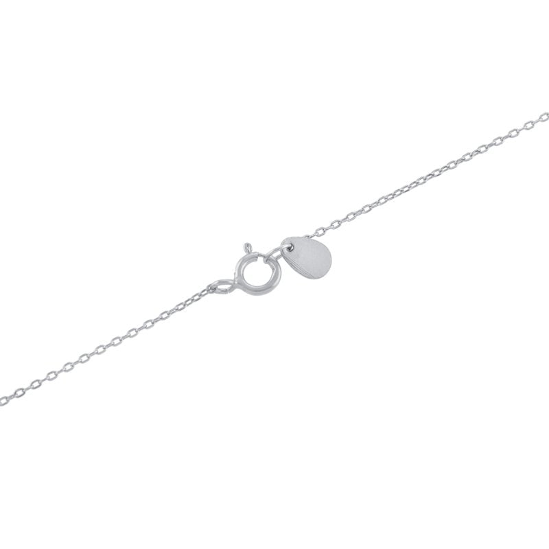 Sterling Silver Half Moon Pendant Necklace for Women & Teens - 16" + 2" Extender