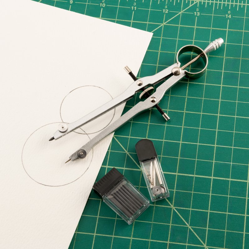 Artist Compass Set with Lead Refills - Precision Drafting & Geometry Tools