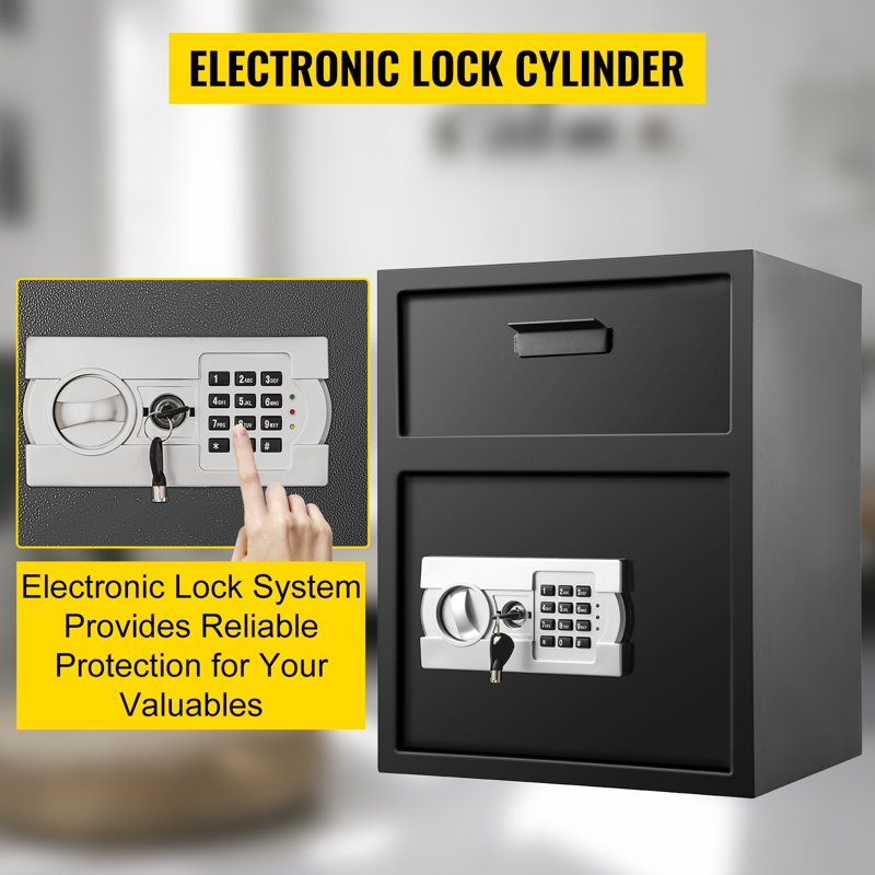 Digital Safe with Deposit Slot and Electronic Lock - 1.7 Cu Ft, Home Office Security
