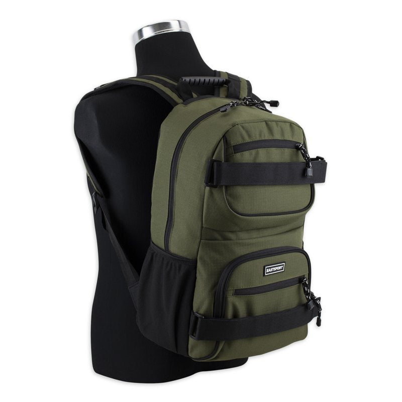 Unisex Skatepark Laptop Backpack - Durable Polyester, Multiple Compartments